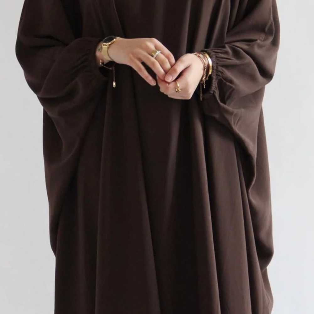 Cuffed Norah Batwing Jilbaya Choc Brown - image 1