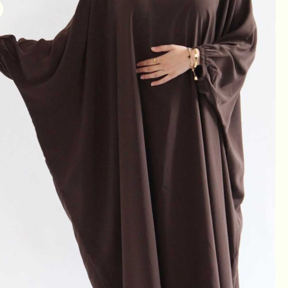 Cuffed Norah Batwing Jilbaya Choc Brown - image 3