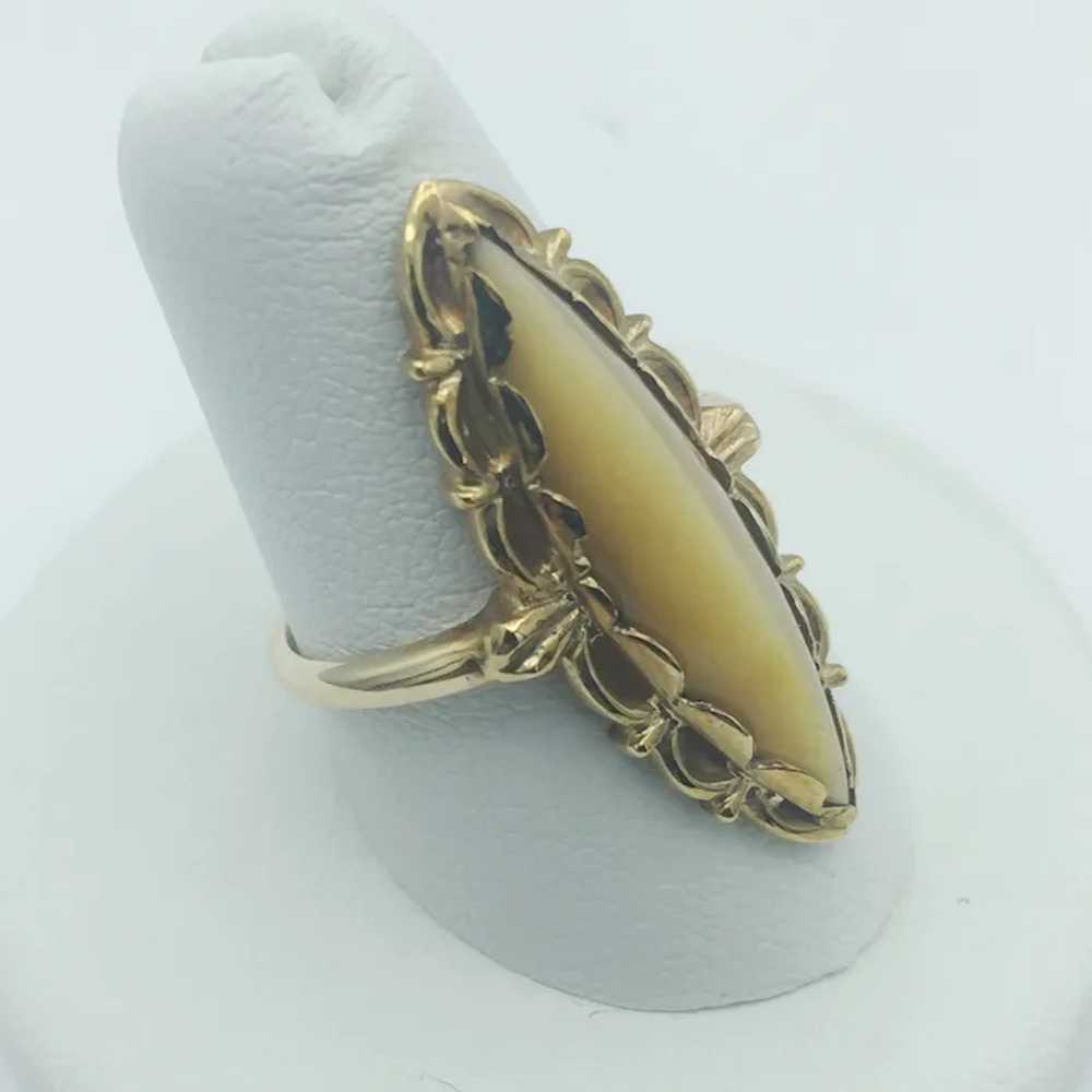 14K Cats Eye Ring - image 2