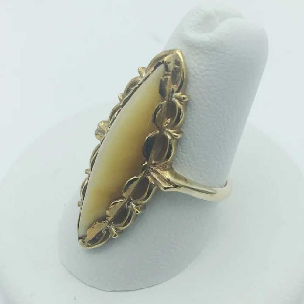 14K Cats Eye Ring - image 3