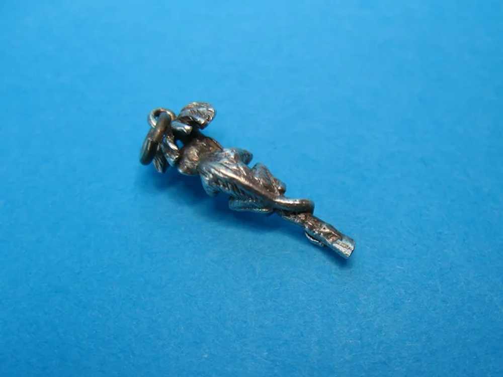 Vintage Sterling Silver Rare Monkey Climbing a Pa… - image 3