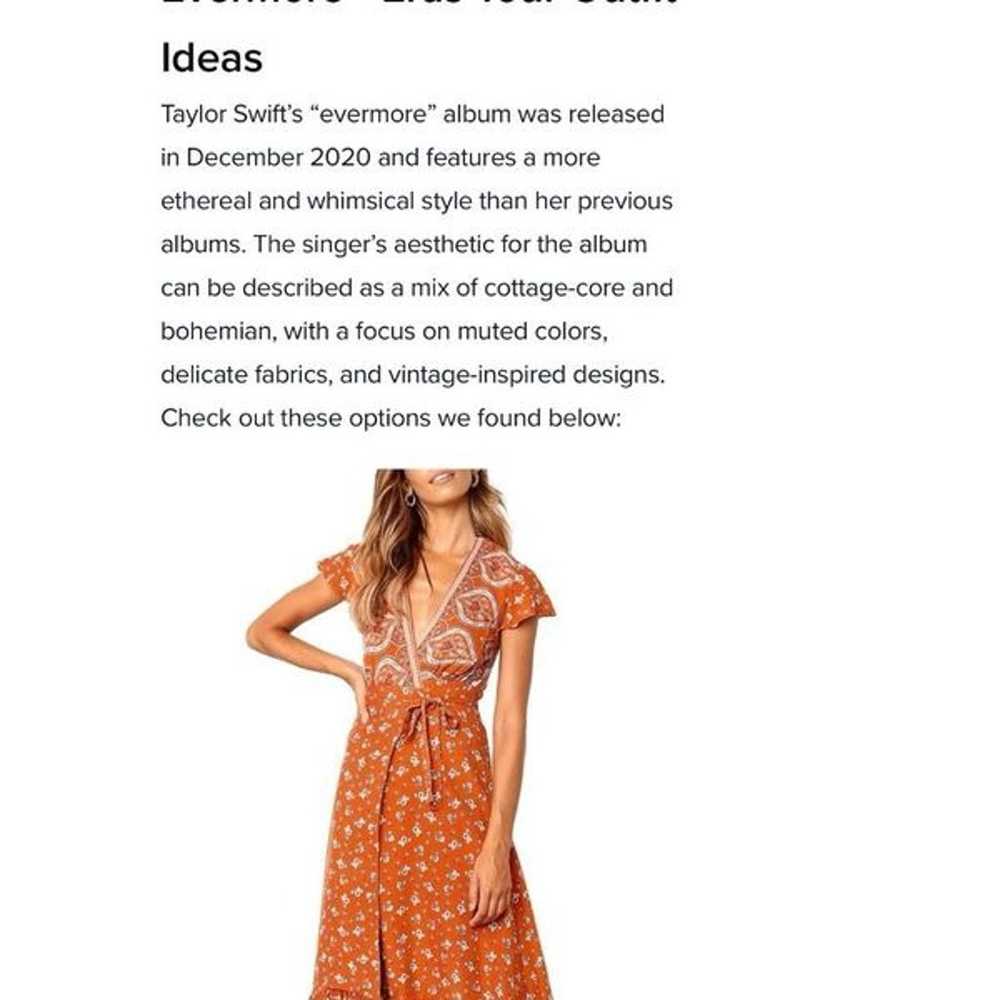 Zesica Boho Patterned Maxi Length Wrap Dress Sien… - image 3