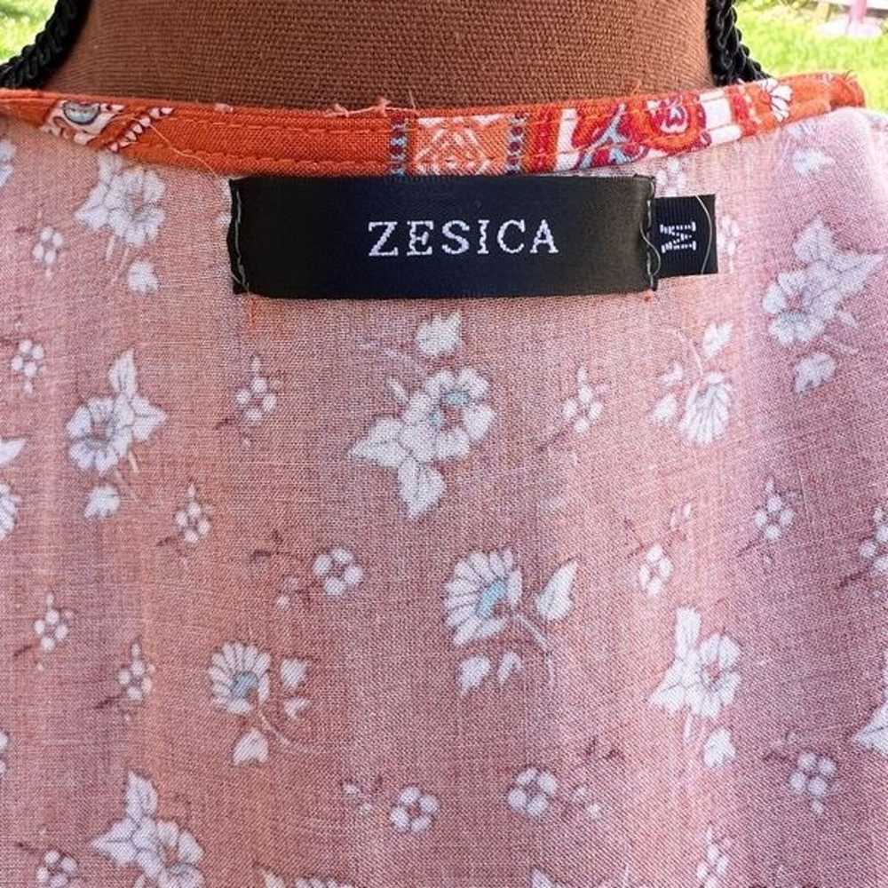 Zesica Boho Patterned Maxi Length Wrap Dress Sien… - image 7