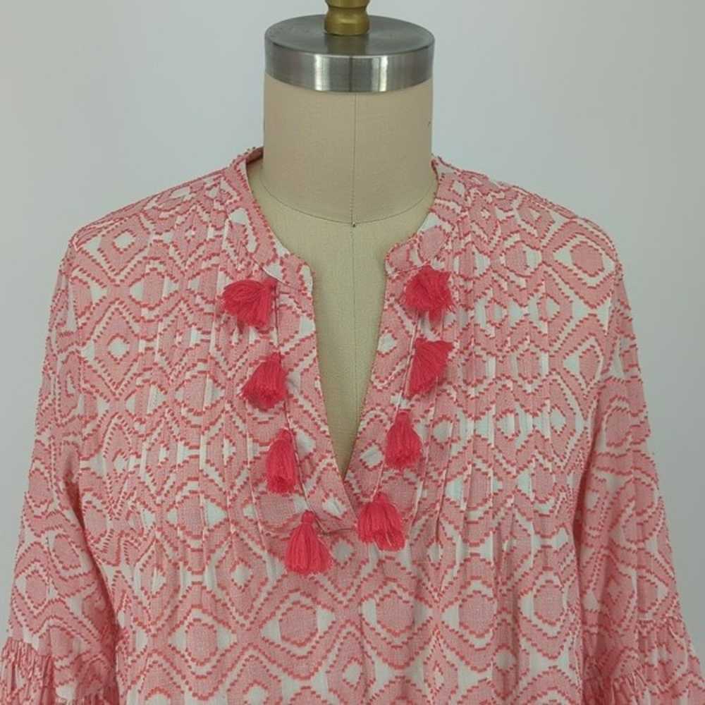 Tommy Bahama Printed Embroidered Tassels Tunic Dr… - image 3