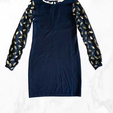 Diane Von Furstenberg Black Alagna Mini Dress w/ G