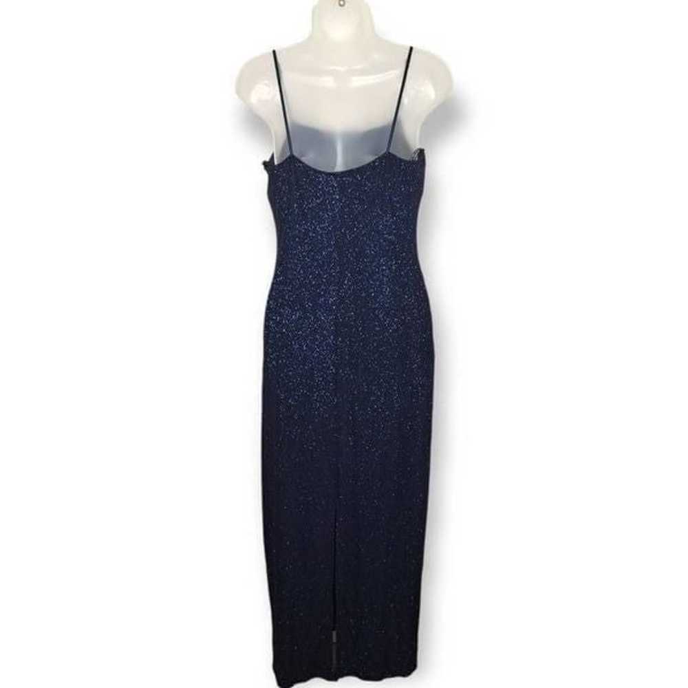 City Triangles Y2K Blue Sparlke Bodycon Maxi Gown… - image 2