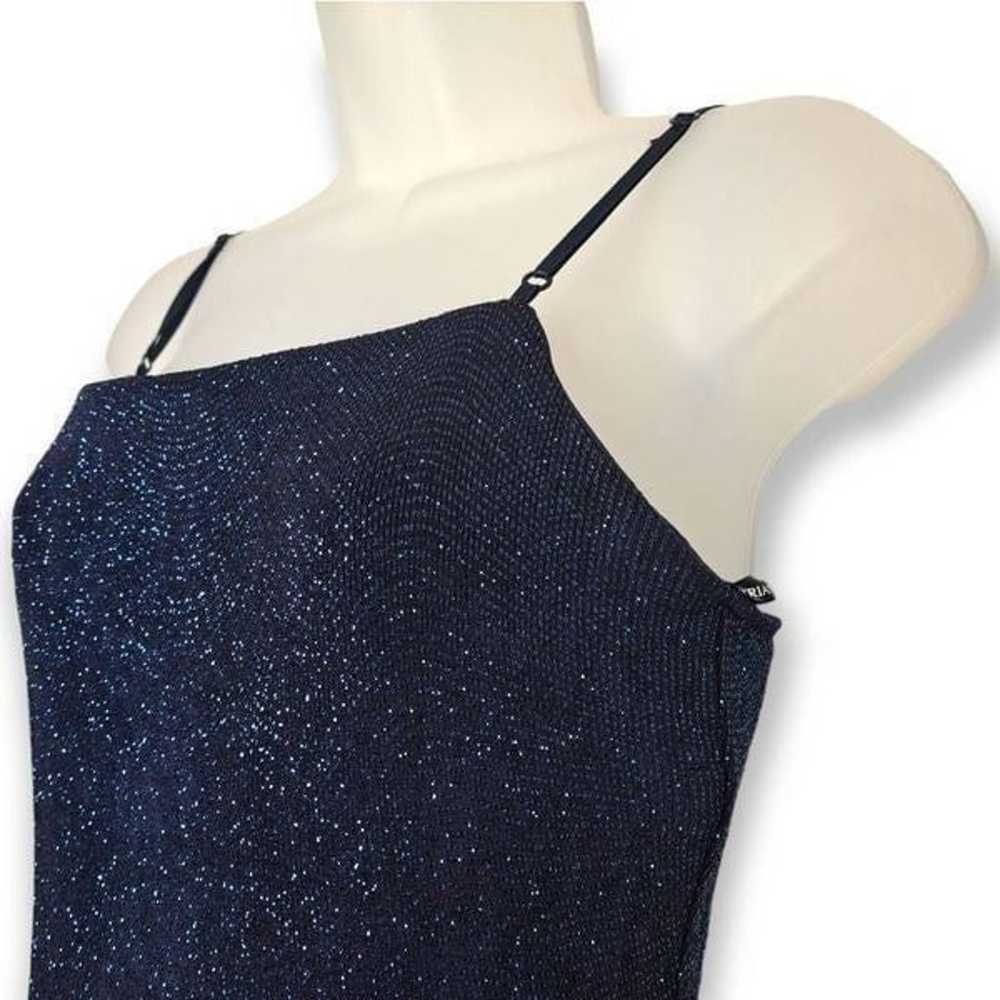 City Triangles Y2K Blue Sparlke Bodycon Maxi Gown… - image 6