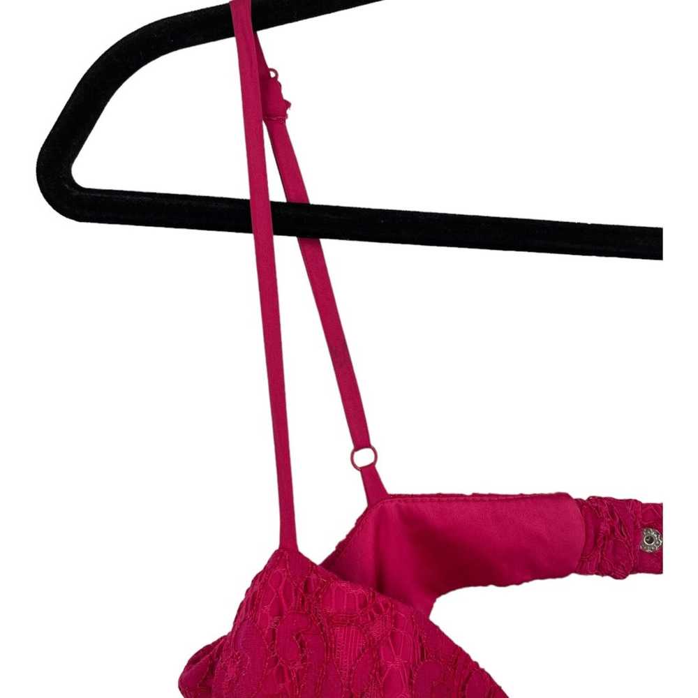 Bardot dress Ivanna Lace Midi dark pink size 10 XL - image 5