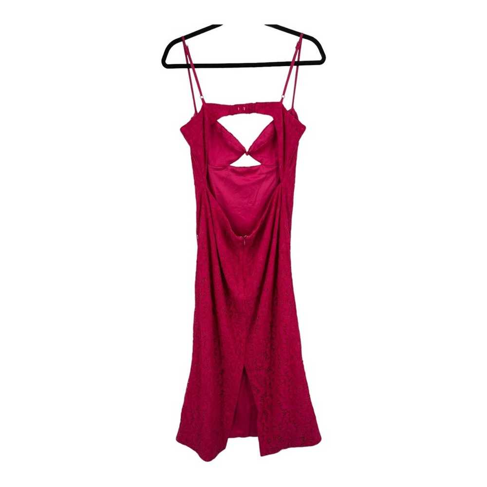Bardot dress Ivanna Lace Midi dark pink size 10 XL - image 6