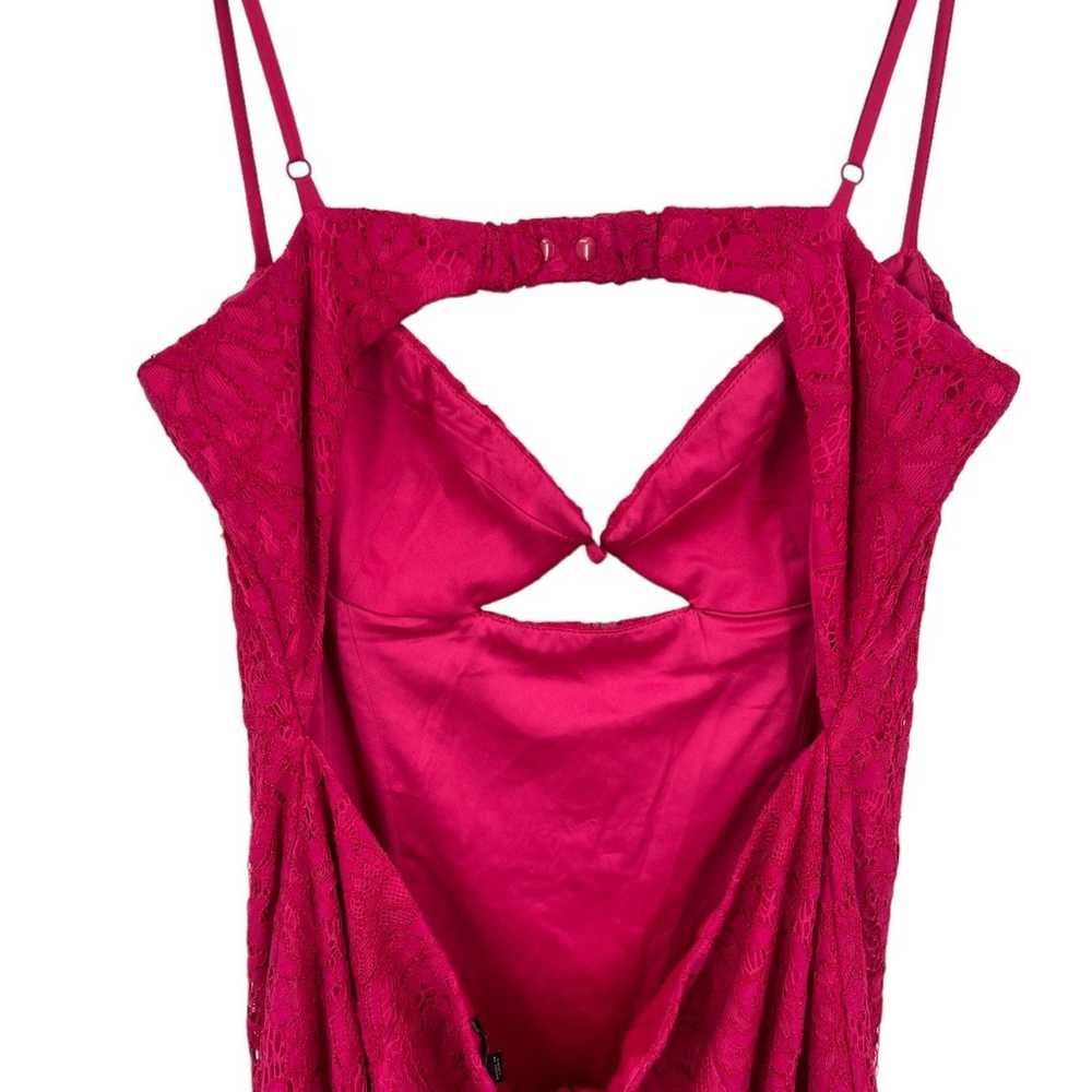Bardot dress Ivanna Lace Midi dark pink size 10 XL - image 7
