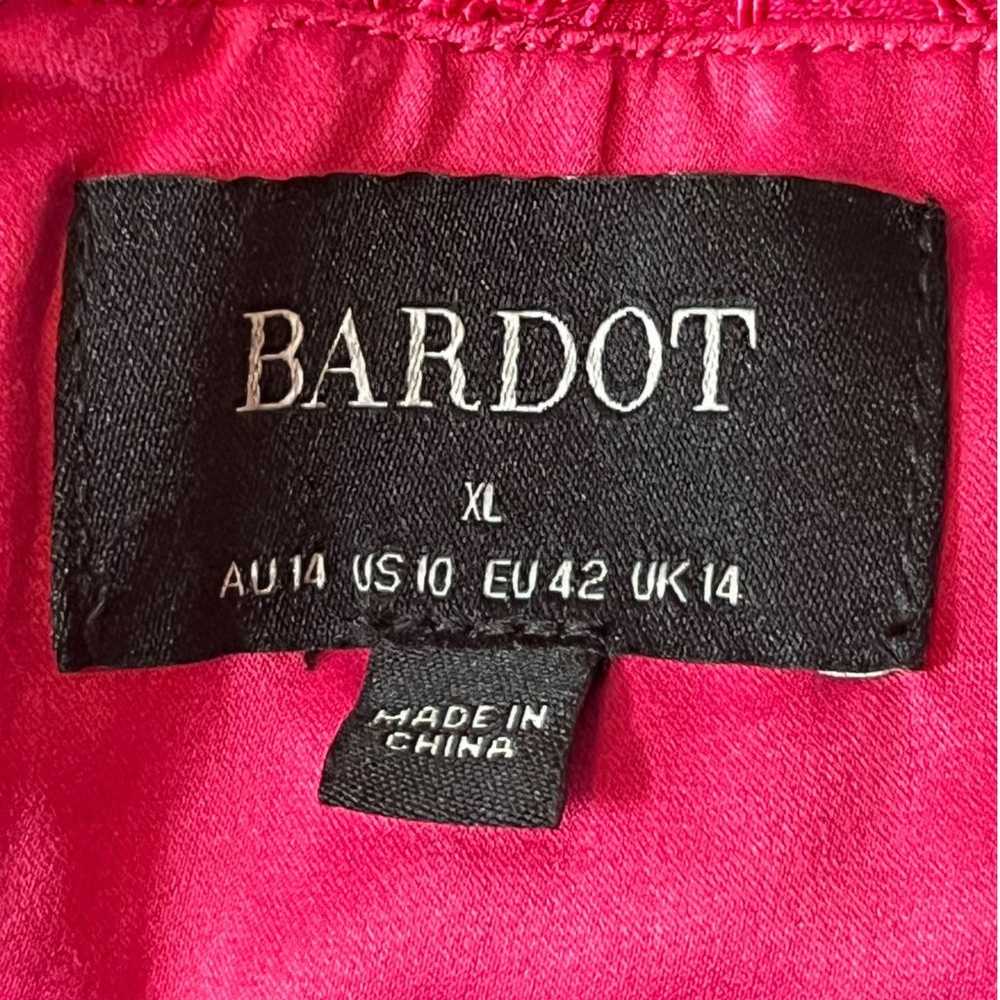 Bardot dress Ivanna Lace Midi dark pink size 10 XL - image 8