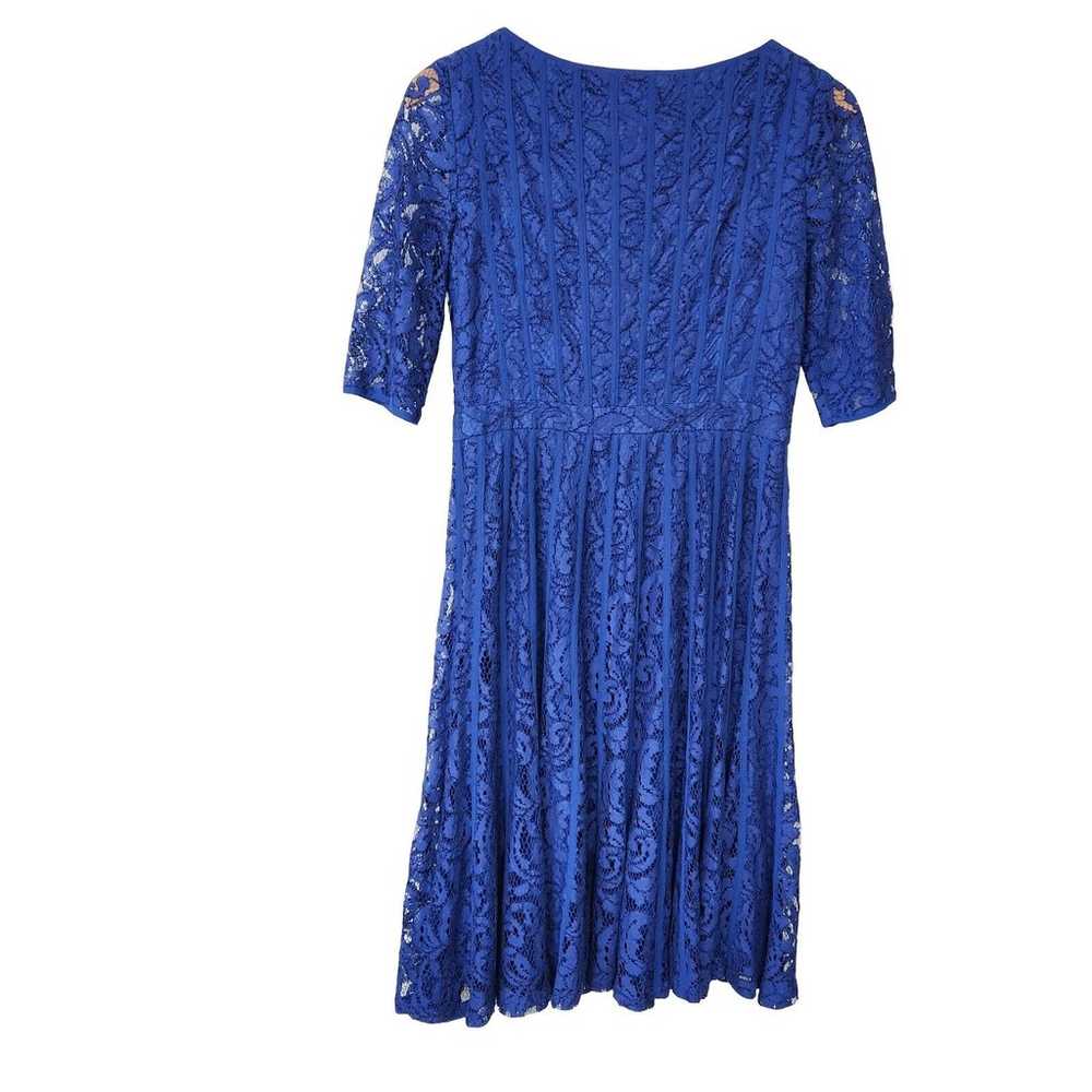 Adrianna Papell Dress Lined Blue Lace Dresss with… - image 2