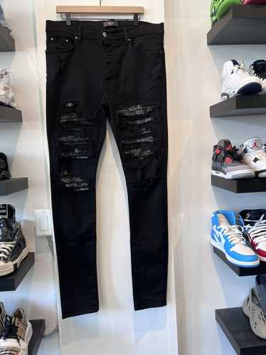 Amiri Black Bandana Thrasher Jeans