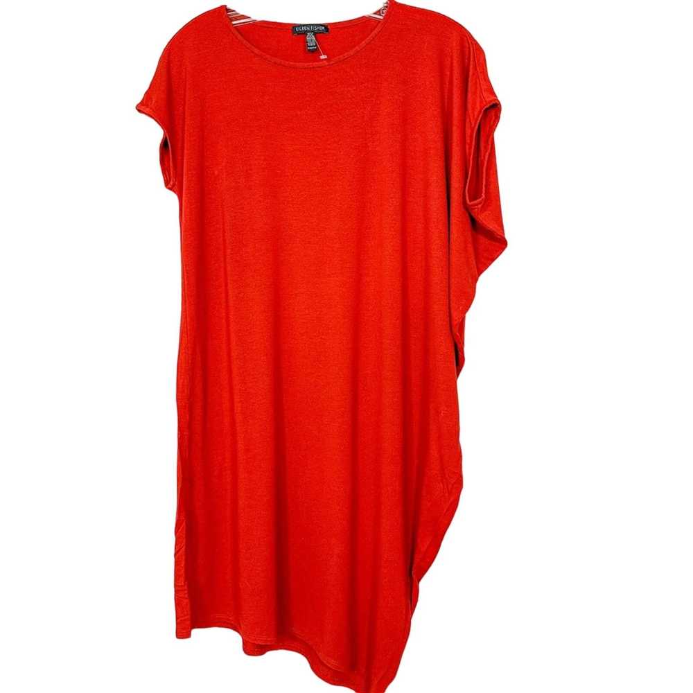 Eileen Fisher Eileen Fisher Red Asymmetrical Dres… - image 2