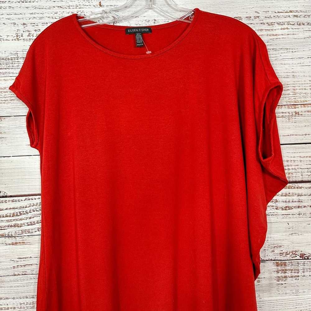 Eileen Fisher Eileen Fisher Red Asymmetrical Dres… - image 3
