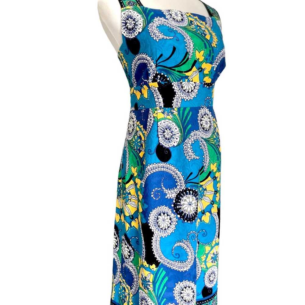 PECK & PECK Textured Paisley Boho Sun Dress Size … - image 1