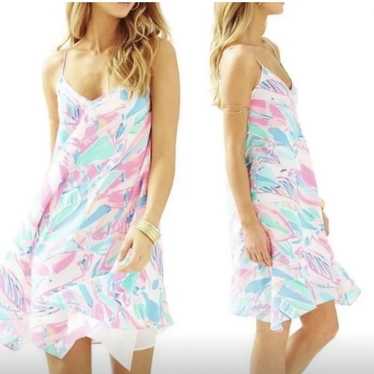 Lilly Pulitzer Clara Dress Medium 8 10 popular Out to Sea Multi Designer Summer Feminine