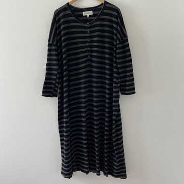The Great Dress Womens 3 Large Black Grey Striped 