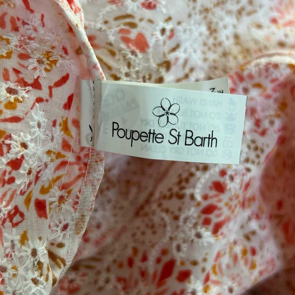 POUPETTE ST BARTH Floral DRESS L Eyelet Smocked P… - image 11