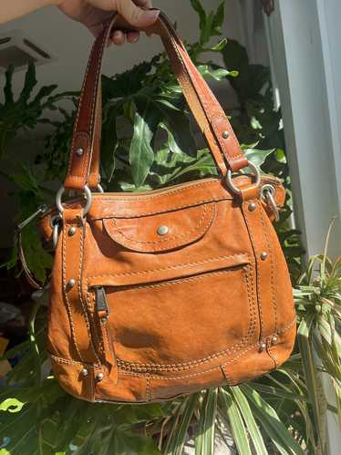 Vintage Fossil Leather Hobo Bag