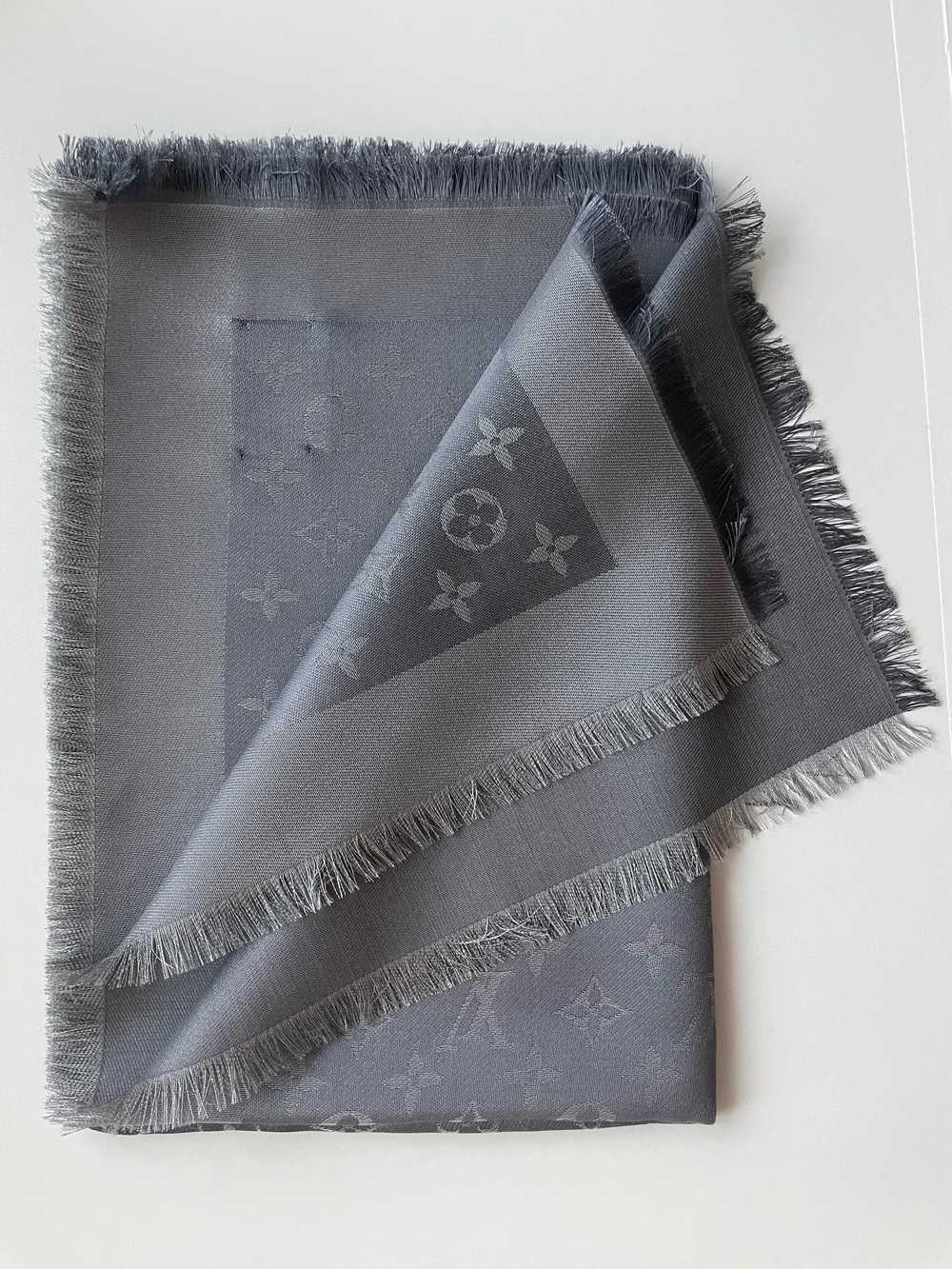 Product Details Louis Vuitton Grey Monogram Shawl - image 5