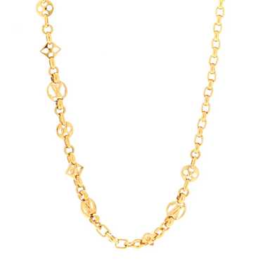 LOUIS VUITTON Metal Crazy in Lock Necklace Gold