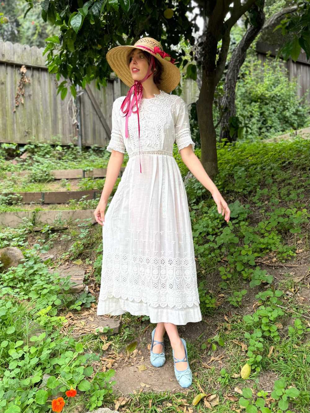 The Maya Dress - Vintage white cotton Victorian h… - image 4