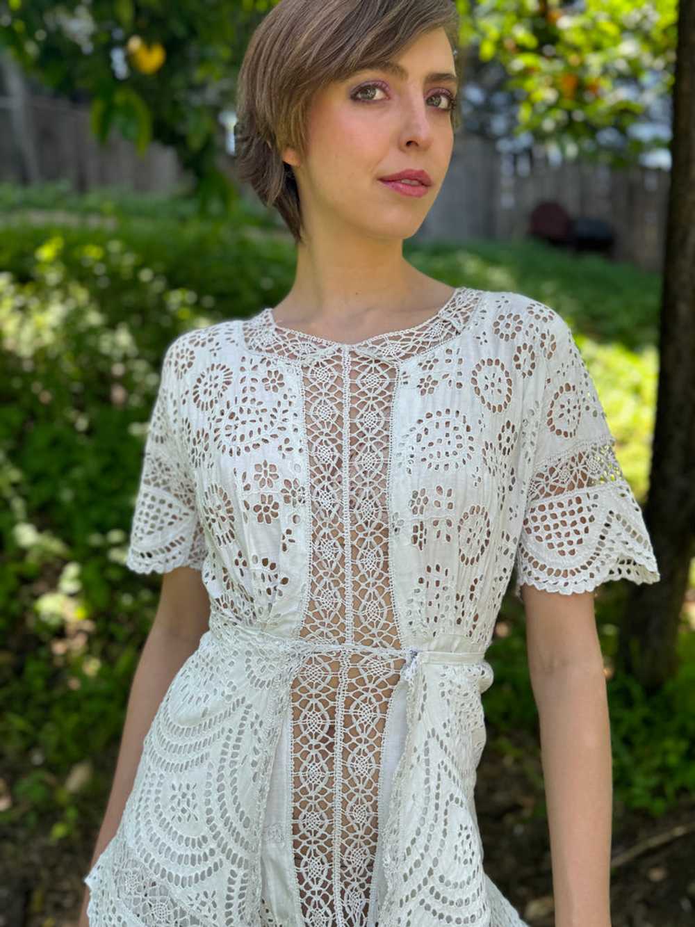 The Thea Dress - Vintage white cotton Victorian s… - image 1