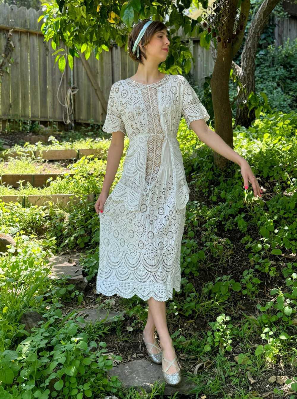 The Thea Dress - Vintage white cotton Victorian s… - image 2