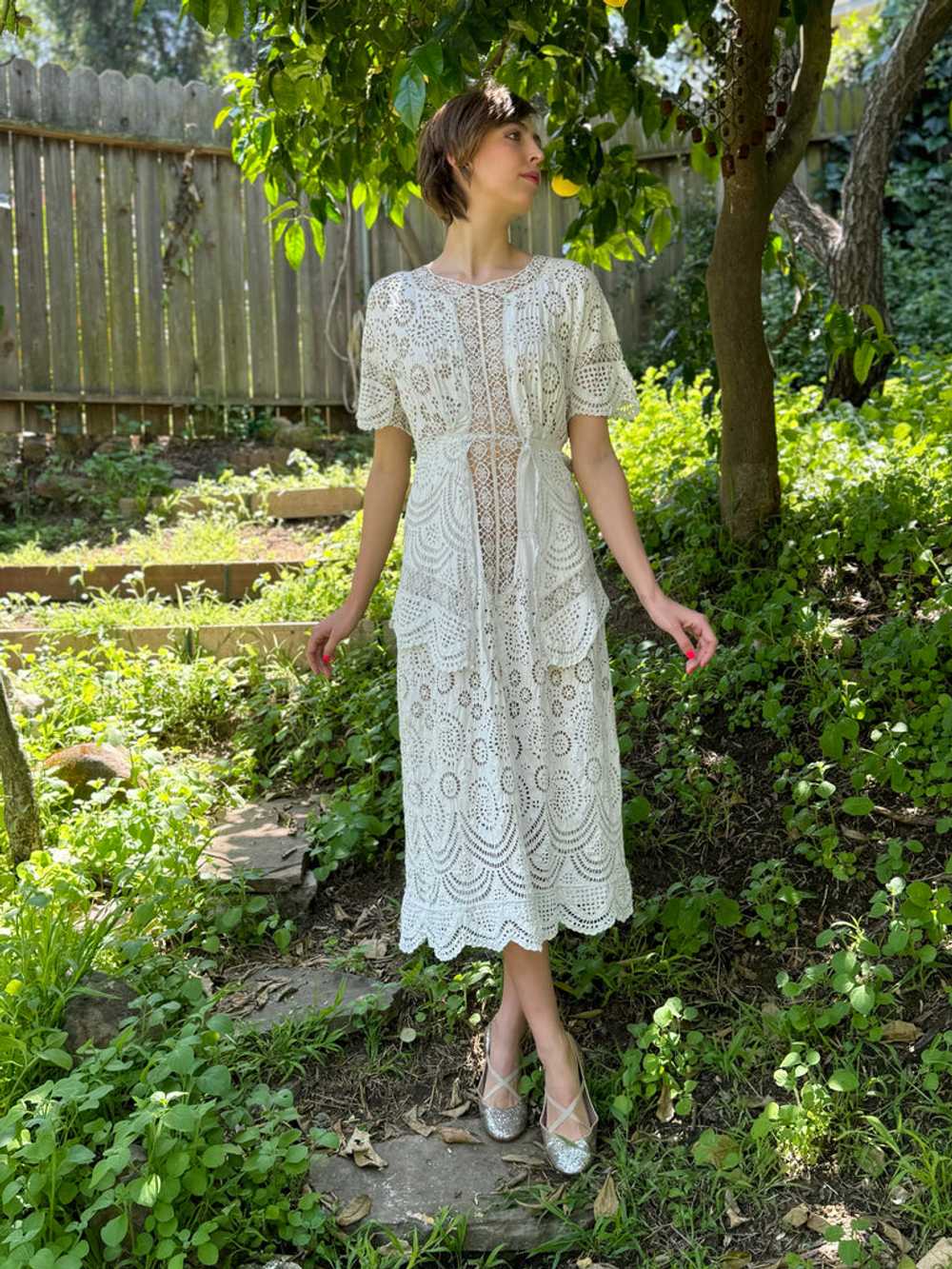 The Thea Dress - Vintage white cotton Victorian s… - image 4