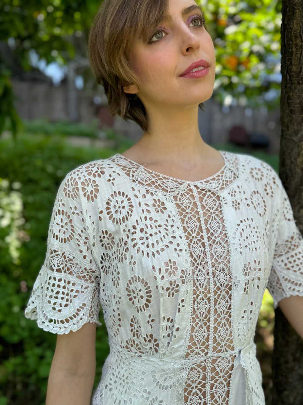 The Thea Dress - Vintage white cotton Victorian s… - image 5