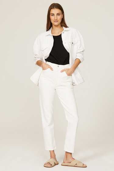 AGOLDE White Riley Cropped Jeans