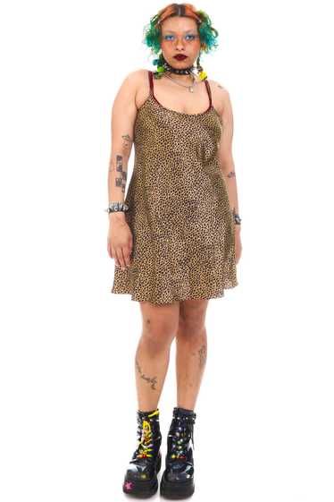 Vintage Y2K Rawr Cheetah Slip Dress - M/L