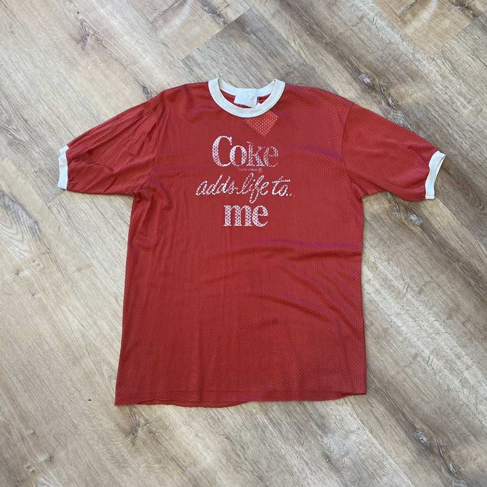 Coca Cola × Vintage Vtg Coca Cola Jersey Ringer T… - image 1