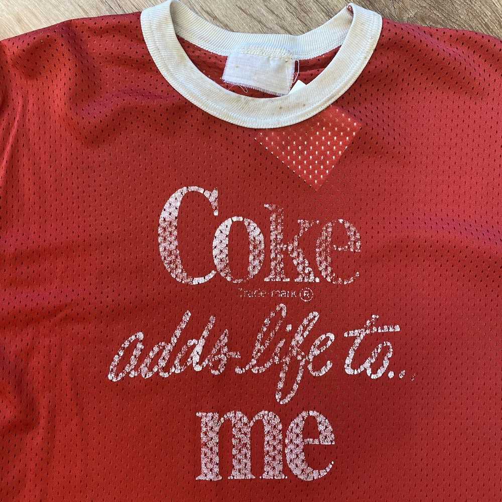 Coca Cola × Vintage Vtg Coca Cola Jersey Ringer T… - image 2