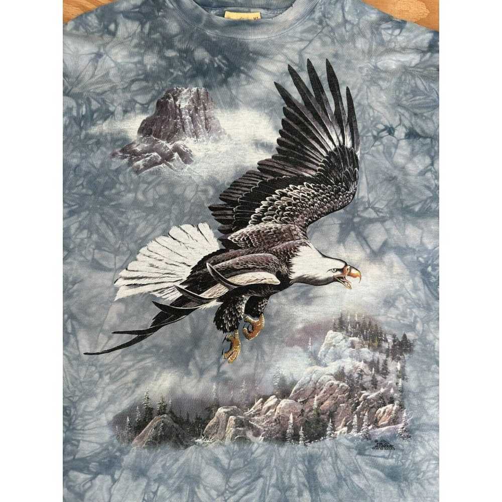 Vintage The Mountain Flying Bald Eagle T-Shirt Me… - image 2