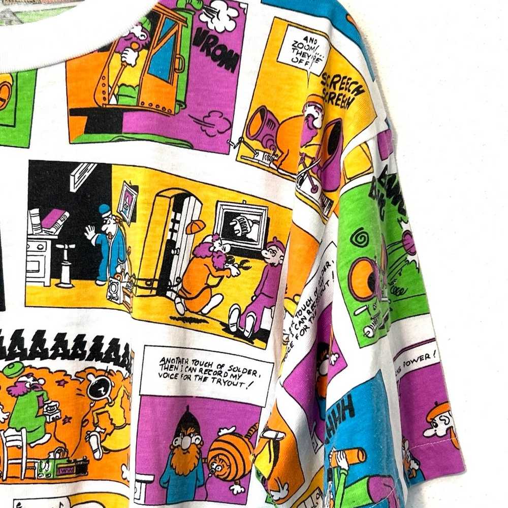 Vintage Handmade Comic Strip Tshirt, Comics Handm… - image 4