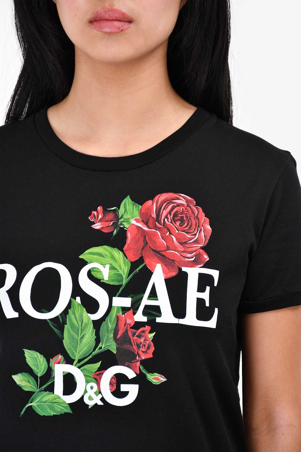 Dolce & Gabbana Black 'Ros-ae' Graphic T-Shirt Si… - image 2