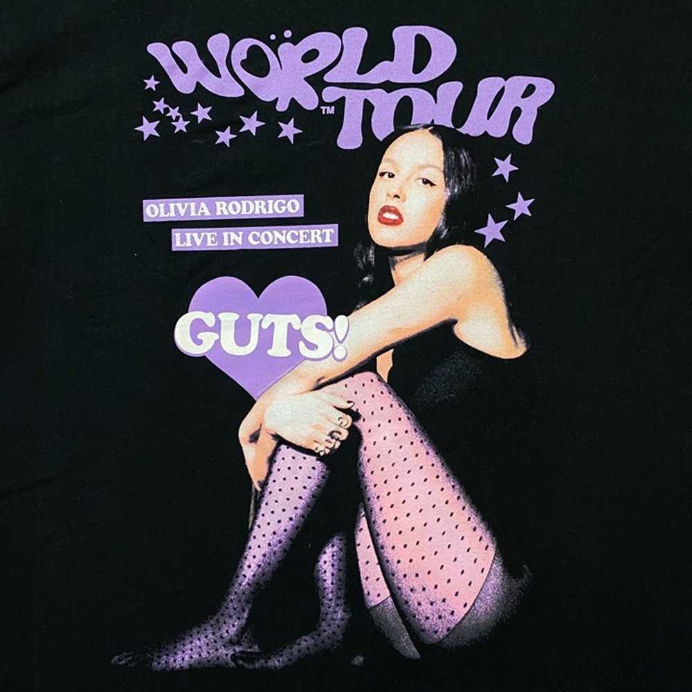 Olivia Rodrigo World Tour Guts Rock T-shirt Size … - image 2