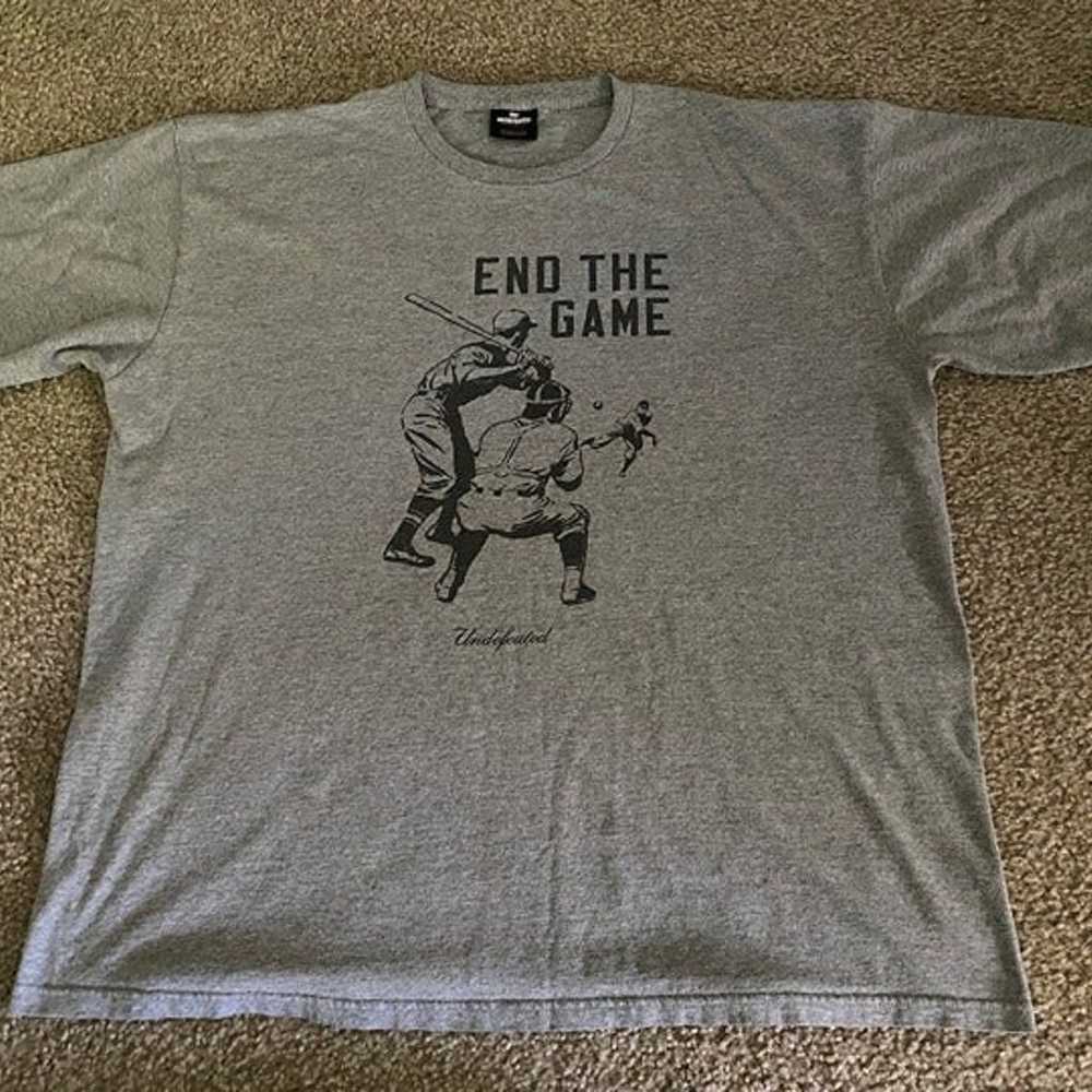Undefeated Jersey Grey T Shirt 'End The Game' XL - image 2