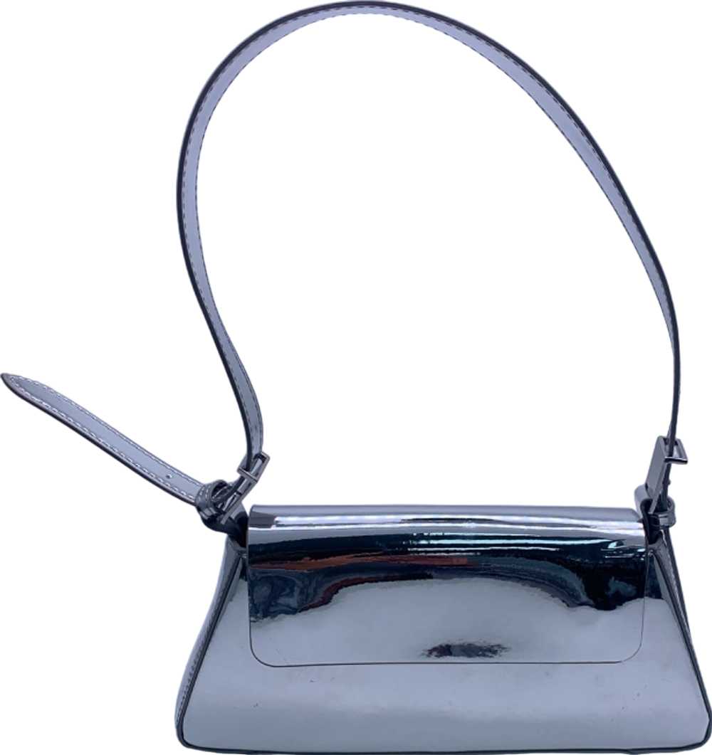 ZARA Silver Metallic Handbag Mini - image 2