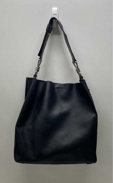 AllSaints Black Leather Shoulder Tote Bag