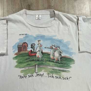 Vintage 1997 The Far Side T-Shirt Men 2XL Cow Bee… - image 1