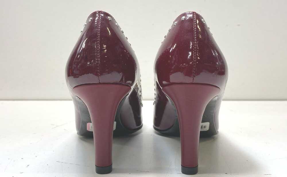 Brighton Patent Leather Young Studded Heels Red 7… - image 3