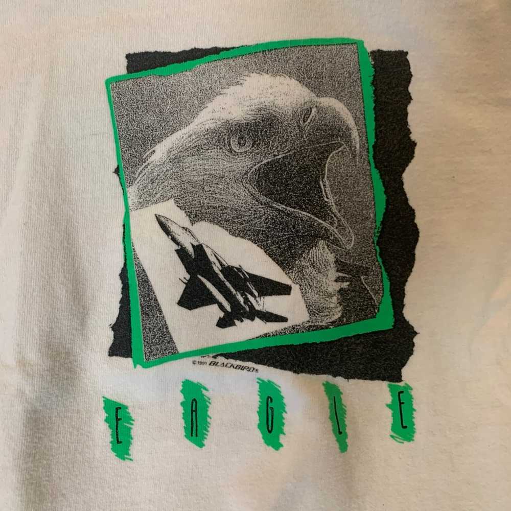 Vintage 1991 Blackbird F-15 Eagle Oneita T-Shirt … - image 7