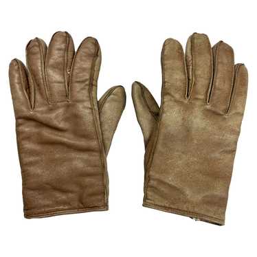 Maison Margiela Tan Leather Gloves