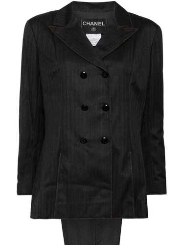 CHANEL Pre-Owned 1998 double-breasted wool suit -… - image 1