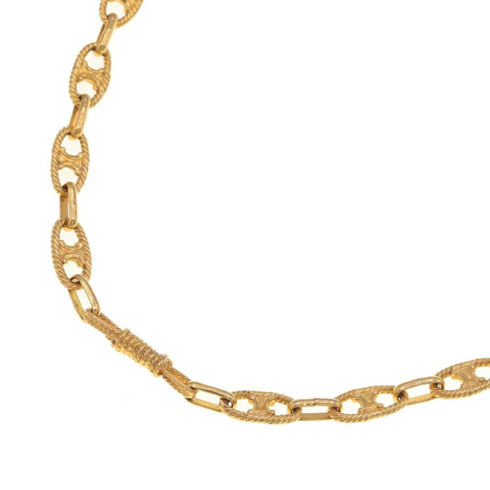 Celine CELINE Necklace Gold Metal Long Triomphe W… - image 1