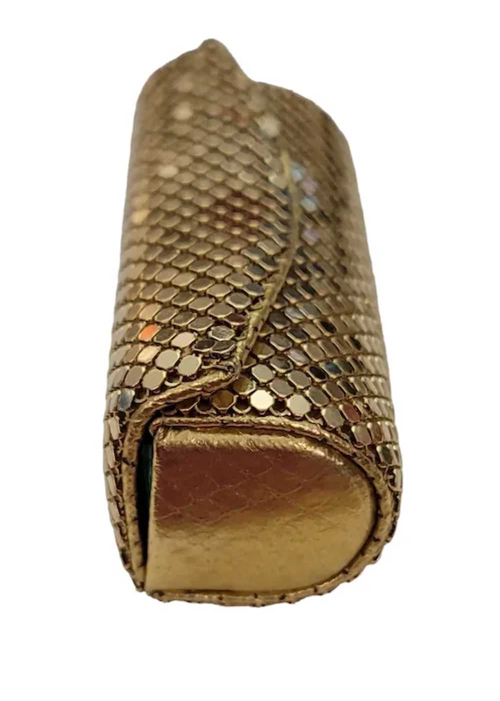 Whiting & Davis Gold Tone Snap Closure Mesh Mirro… - image 5