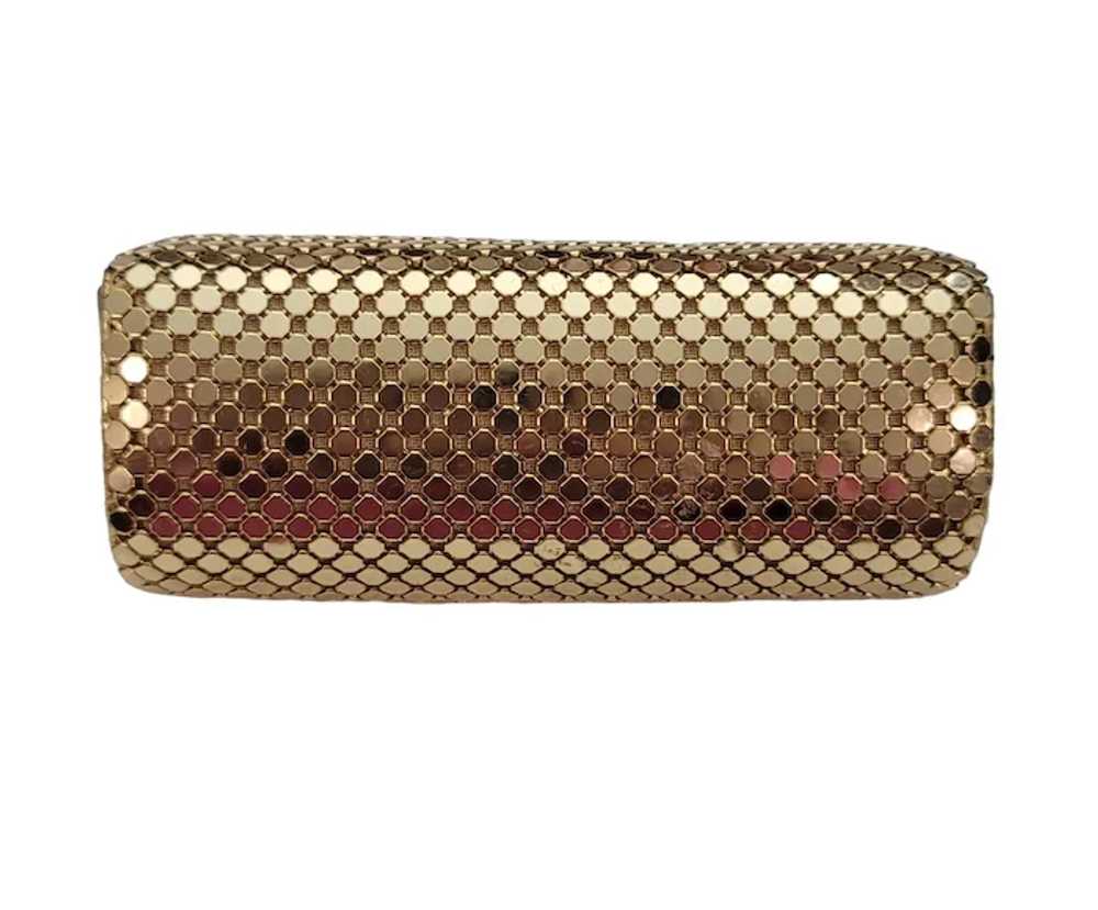 Whiting & Davis Gold Tone Snap Closure Mesh Mirro… - image 7